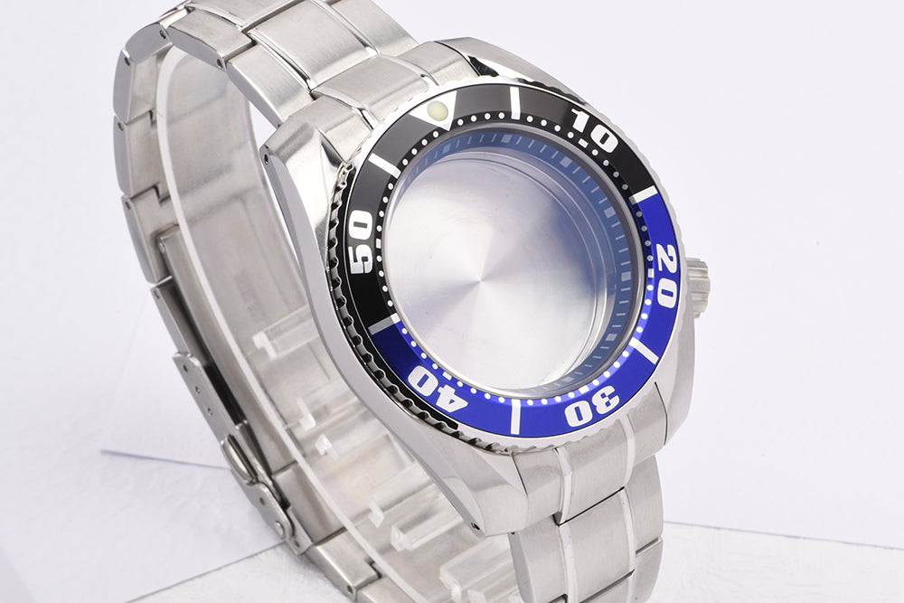 HEIMDALR Watch Parts Solid 42mm Polished Stainless Steel SBDC/Sumo Case Blue Black Bezel Sapphire Suitable For NH35/36 Movement