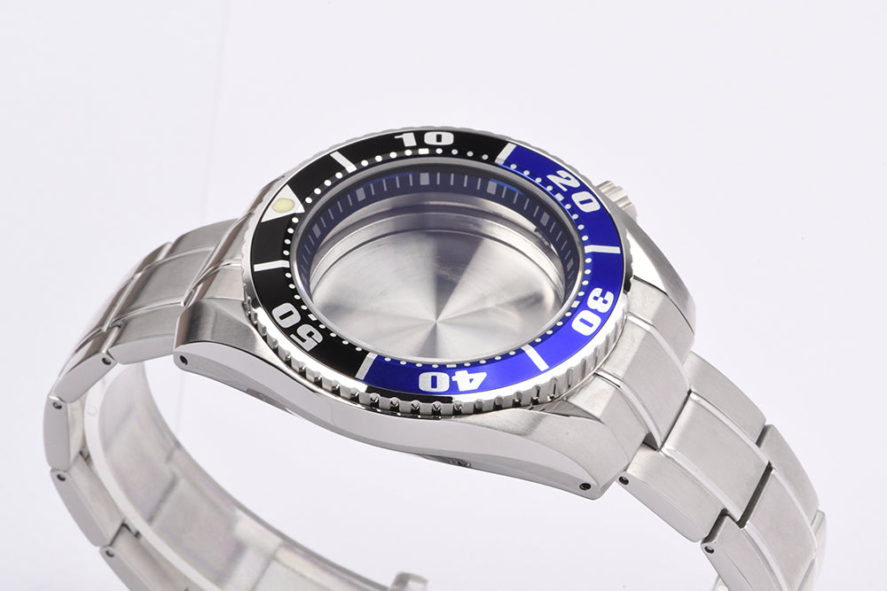 HEIMDALR Watch Parts Solid 42mm Polished Stainless Steel SBDC/Sumo Case Blue Black Bezel Sapphire Suitable For NH35/36 Movement