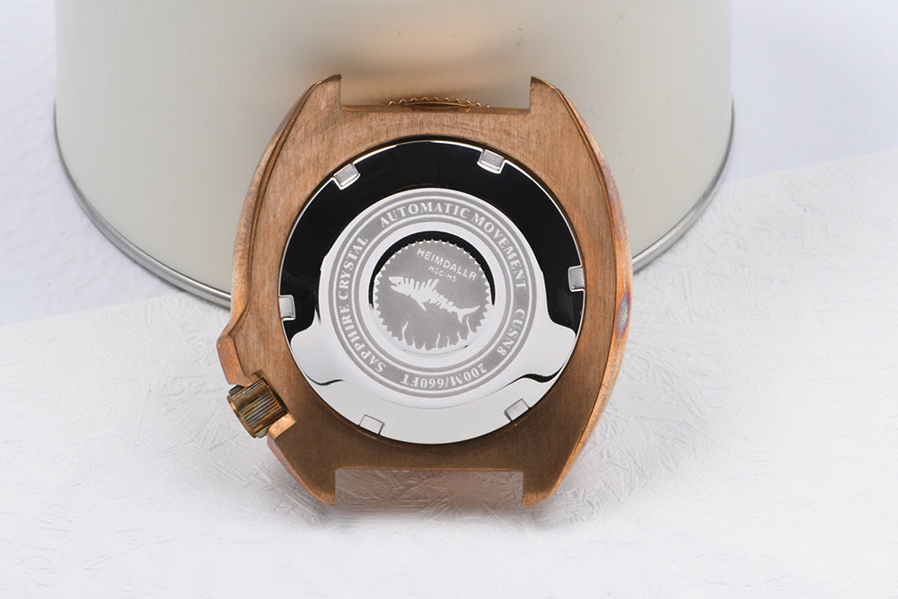 HEIMDALLR CUSN8 Bronze Turtle 6105 Watch Modify Parts Vinatge 44mm Diver Watch Case Sapphire Glass Suitable For NH35/36 Movement