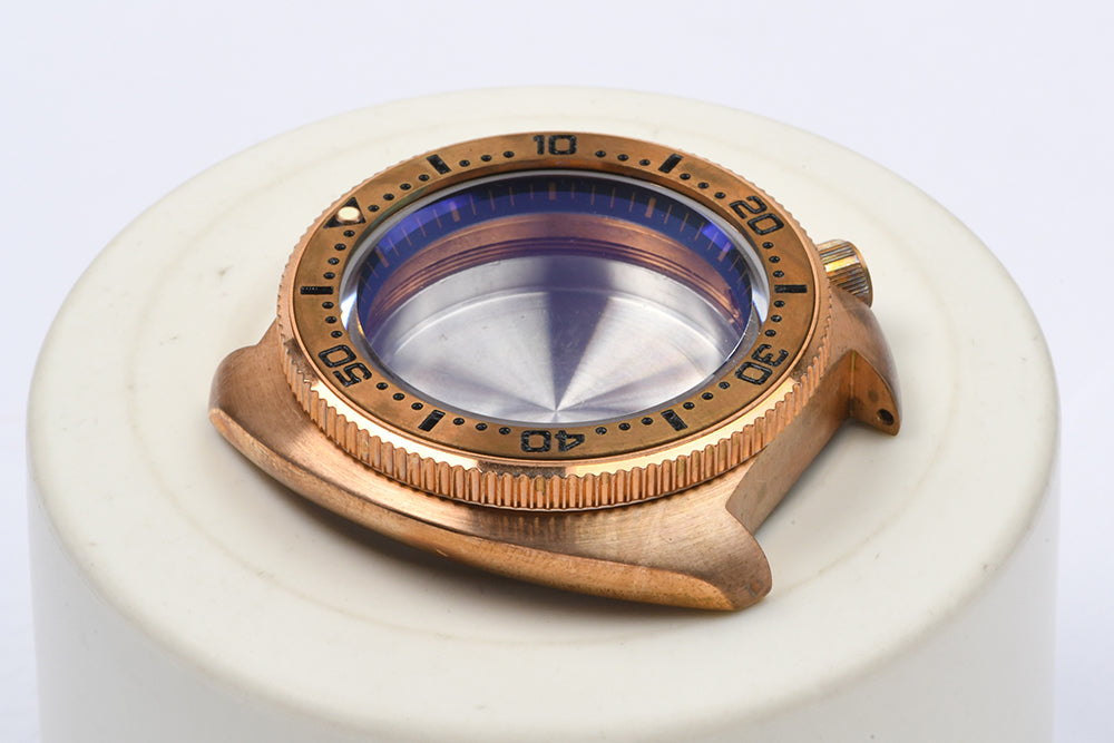 HEIMDALLR CUSN8 Bronze Turtle 6105 Watch Modify Parts Vinatge 44mm Diver Watch Case Sapphire Glass Suitable For NH35/36 Movement