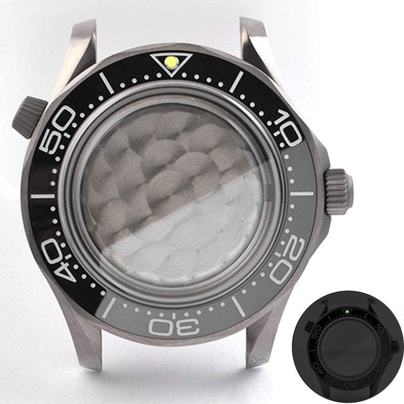 Watch Titanium Seamaster Vinatge 007 Diver Watch Case Sapphire Glass Waterproof For NH35NH36 Automatic Movement HEIMDALLRcase