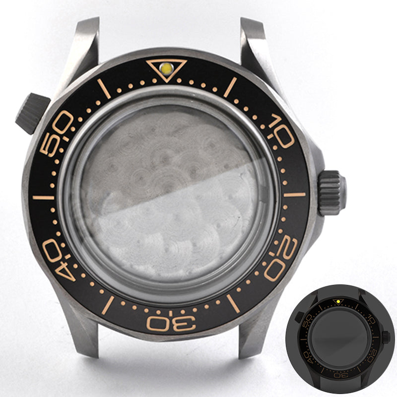 Watch Titanium Seamaster Vinatge 007 Diver Watch Case Sapphire Glass Waterproof For NH35NH36 Automatic Movement HEIMDALLRcase